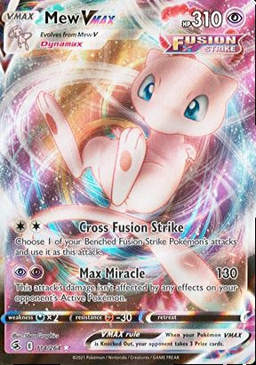 Pokémon Fusion Strike - Mew VMAX 114/264 - Carta Olografica Rara (VMAX) - Greedent V