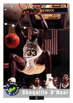 : 1993 Classic Shaquille O'Neal Magic Draft Pick Basketball Card  #104 : Collectibles & Fine Art