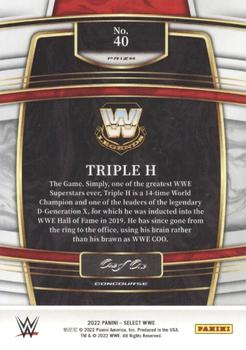 Carte Collection Topps Superstars 2021 Triple H Numérotée 17/50 - Occasion Très Bon état