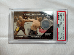 2009 Topps UFC Round 1 Debut Mat Relics Dual Autographs Anderson Silva, Chris Leben #ASCL 