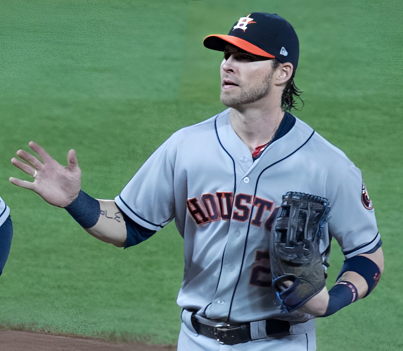 Josh Reddick and his folks on the day he received his Gold Glove