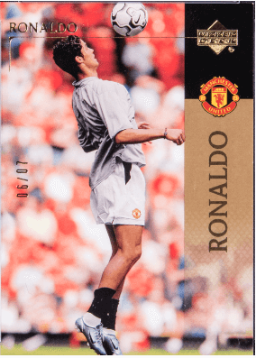 2003 Upper Deck Manchester United Gold Cristiano Ronaldo Rookie Card #14 /07