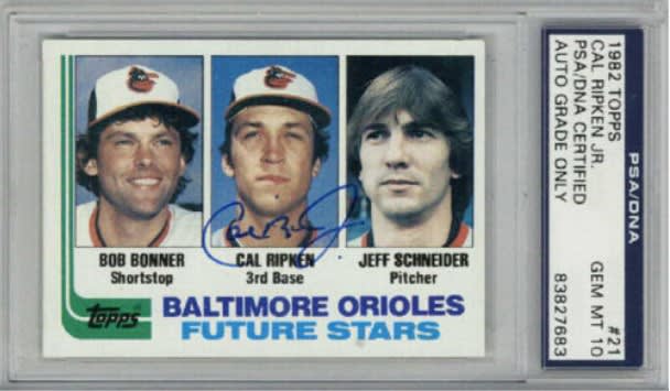 1982 Topps Orioles Future Stars (Bob Bonner / Cal Ripken Jr. / Jeff Schneider)