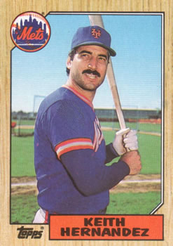 1987 Topps Keith Hernandez New York Mets #595 Baseball card M32P4