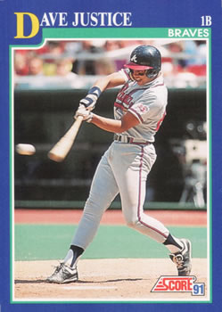 1990 CMC Dave Justice Richmond Braves #9 Minor League Rookie RC - Baseball  Card