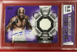 2018 Topps UFC Knockout Anderson Silva Auto Relic Purple /25