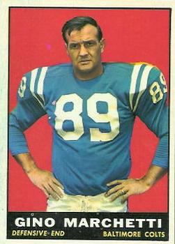 1963 Topps Football card #8, GINO MARCHETTI,￼ Baltimore Colts, HOF, Pack  FRESH – ASA College: Florida