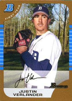 Justin Verlander Rookie Card 2005 Topps Gold #677 PSA 9