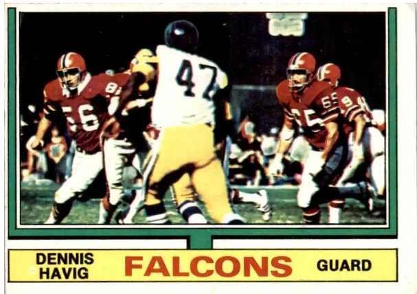 1974 Topps Atlanta Falcons Dennis Havig #426