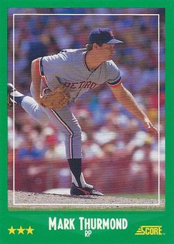 Mark Thurmond of the San Diego Padres pitches against the Detroit