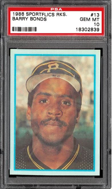 1986 Sportflics Rookies Barry Bonds #13