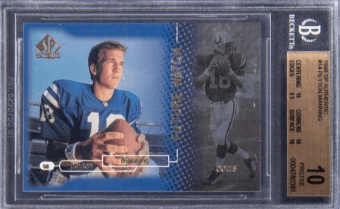 1998 SP Authentic Peyton Manning RC #14 #/2,000