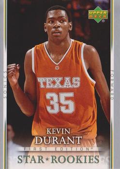 KEVIN DURANT Upper Deck 2007 NBA DRAFT PICK Sonics Basketball Card NETS KD!