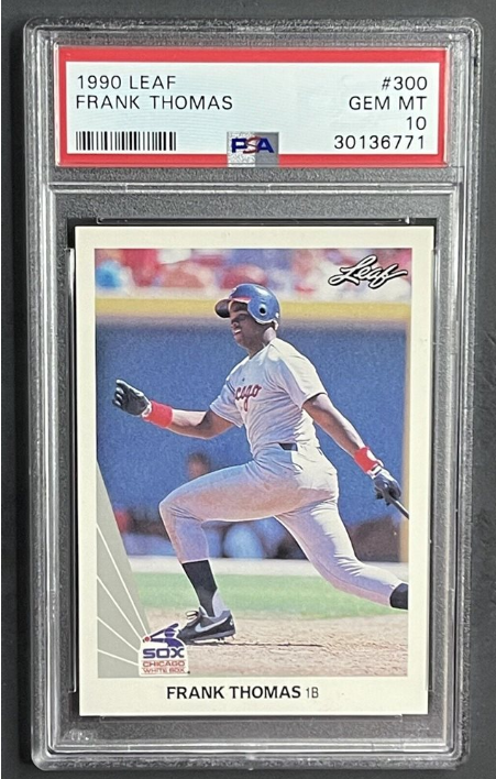 1990 Leaf Frank Thomas Rookie Card #300