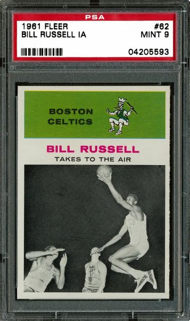 1961 Fleer Bill Russell #62 In Action
