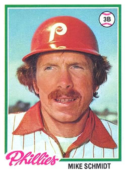 1974 Topps #283 Mike Schmidt Philadelphia Phillies Baseball Card EX sta lse