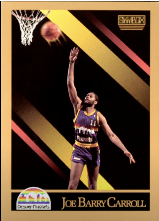 1990 SkyBox Joe Barry Carroll #72