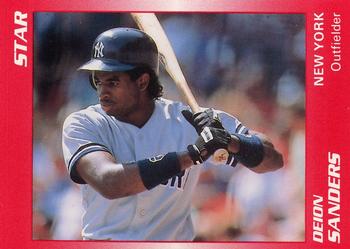 1990 Topps Baseball Deion Sanders Rookie Card # 61 New York Yankees OF RC