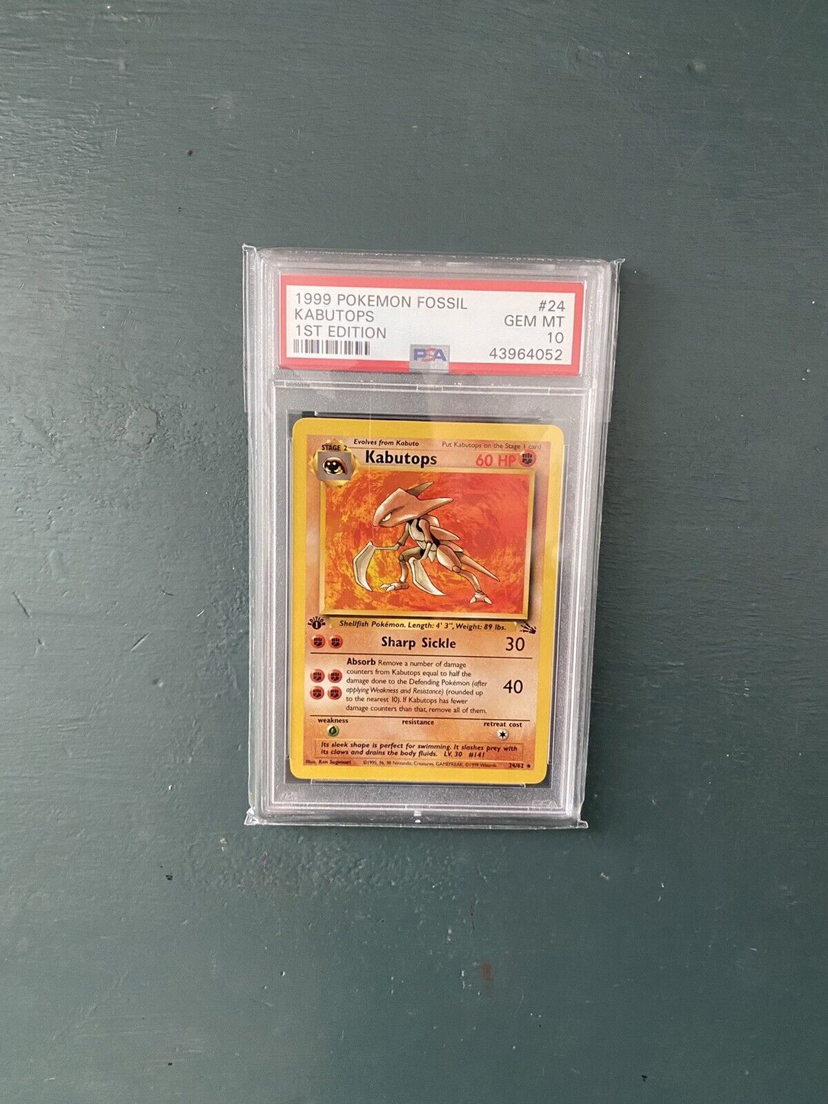 1999 Pokemon Fossil 1st Edition #24/62 Kabutops Value null |  Collectibles.com