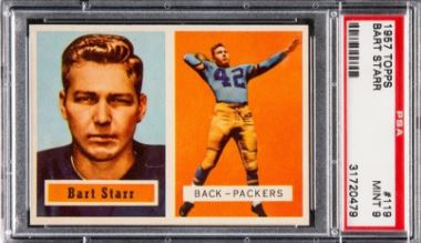 1957 Topps Bart Starr Rookie Card #119