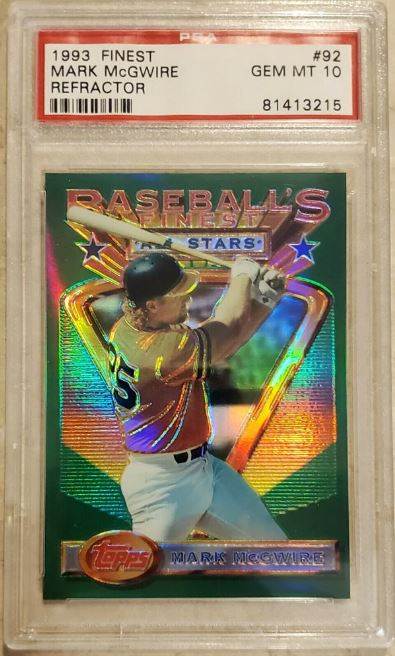 1993 Topps Finest Refractor Mark McGwire #92