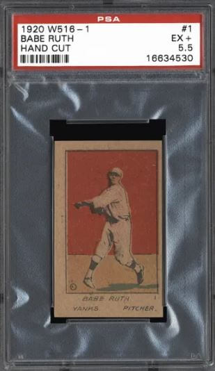 1920 516-1 Babe Ruth Strip Card