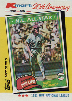 Mike Schmidt 1982 Topps Kmart 20th Anniversary Series Card #39