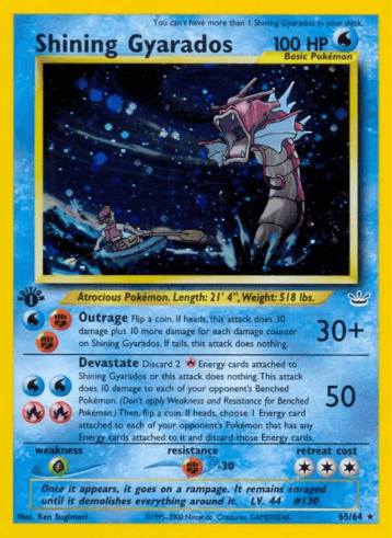 2001 Neo Revelation Shining Gyarados 65/64