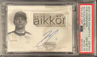 2020 Topps Dynasty Formula 1 F1 Kimi Räikkönen Logo Glove Patch 1/1