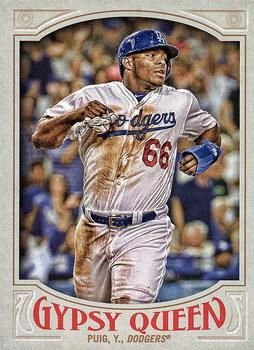 2015 Topps Yasiel Puig MLB 15: The Show Promo Card Los Angeles Dodgers