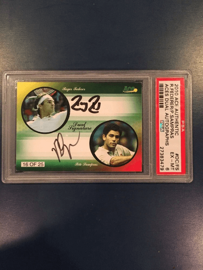 2010 Ace Authentic Aces Dual Autographs Pete Sampras/Roger Federer #DC/FS