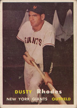  Baseball MLB 1955 Topps #1 Dusty Rhodes P Poor NY