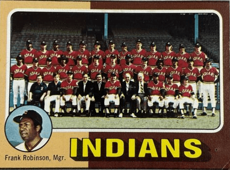 1975 Topps Cleveland Indians Team (Frank Robinson Manager) #331