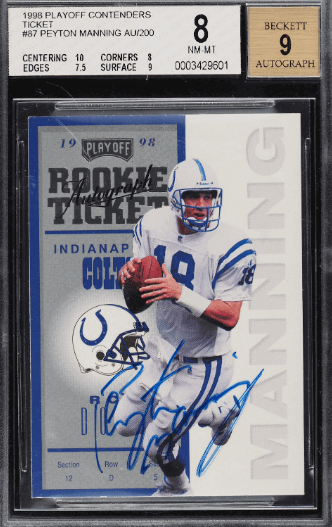 Peyton Manning Rookie Cards on   – Most Watched! – Wax Pack Gods