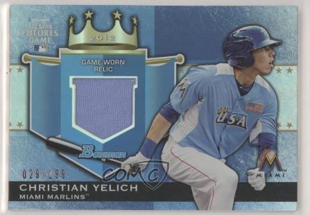 2012 Bowman Draft Futures Game Relics /199 Christian Yelich Rookie Card Fgr-CY