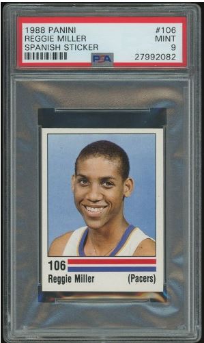 1988 Spanish Panini Sticker Reggie Miller #106
