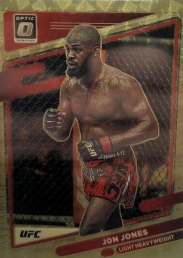 2022 Donruss Optic UFC Gold Vinyl Raw Jon Jones 1/1 #65 - $2,750