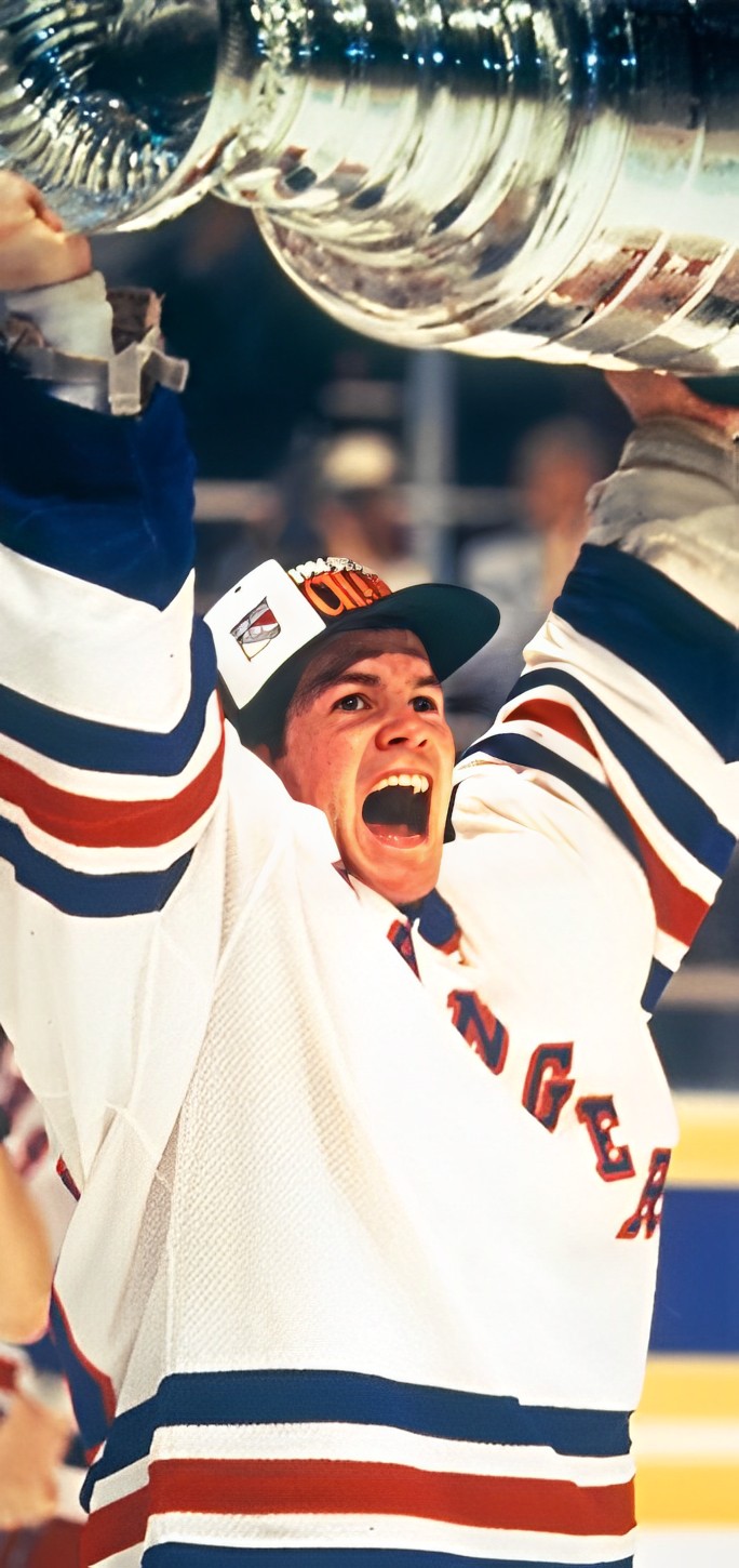 Rangers Mike Richter Signed 1990 NHL Pro Set #627 Card BAS