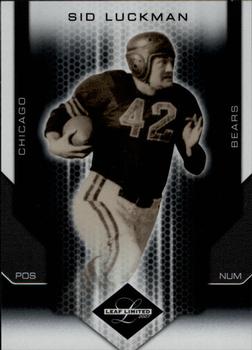 Issued by Bowman Gum Company, Card Number 27, Sid Luckman, Quarterback, Chicago  Bears, from the Bowman Football series (R407-2) issued by Bowman Gum