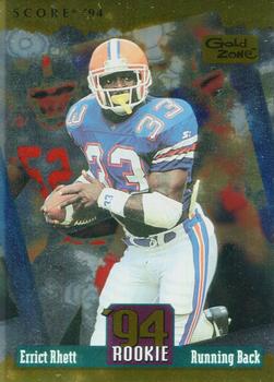 1994 Score #287 ERRICT RHETT TAMPA BAY BUCCANEERS ROOKIE CARD