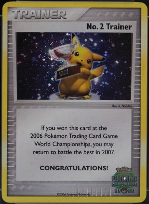 2006 Pokémon World Championships Pikachu Promo No. 2 Trainer - $110,000
