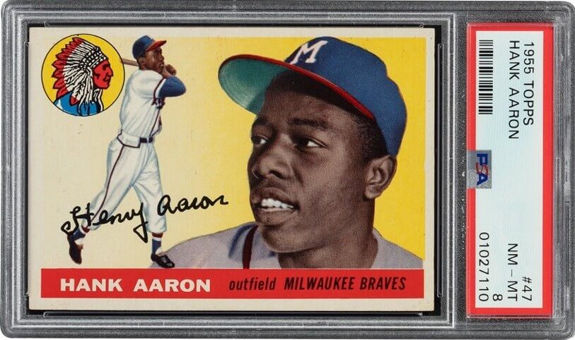 1955 Topps Hank Aaron #47 PSA 8