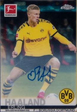 2019 Topps Chrome Bundesliga Autographs Superfractor Erling Haaland 1/1 #91 — $432,000