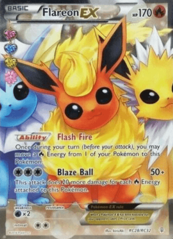 2016 Flareon EX #RC28/RC32 (Generations Radiant Collection)