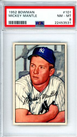 Mickey Mantle cards continue to set records, 1951 Bowman rookie