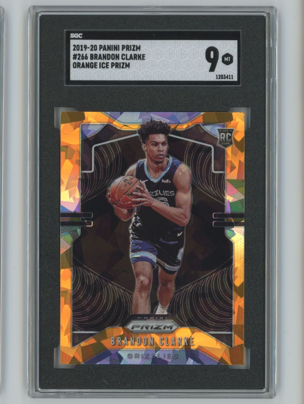 2019 Panini Prizm Prizms Orange Ice #266 Brandon Clarke Value null