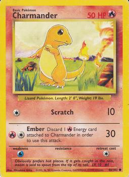 1999 Pokemon Base Set #46/102 Charmander Value null | Collectibles.com