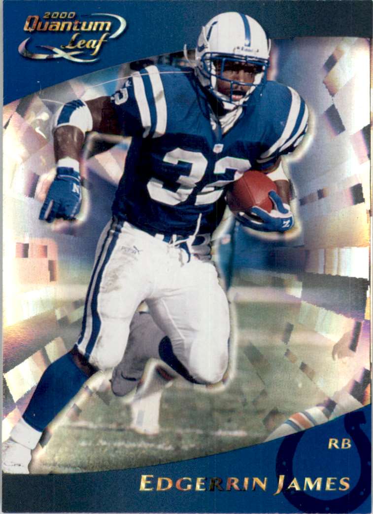 Edgerrin James player worn jersey patch football card (Indianapolis Colts)  2002 Upper Deck Classics #KOEJ