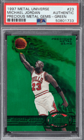 1997-98 Metal Universe Precious Metal Gems #23 Michael Jordan - $915,000