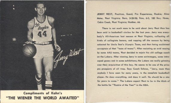 1960 Kahn's Wieners Jerry West